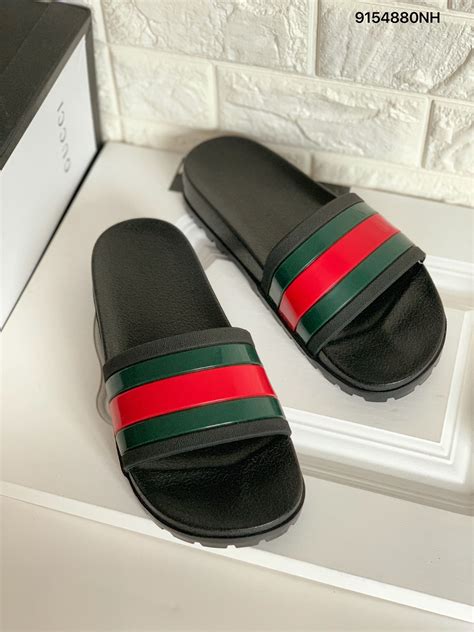 gucci male slides|men's gucci slides size 8.